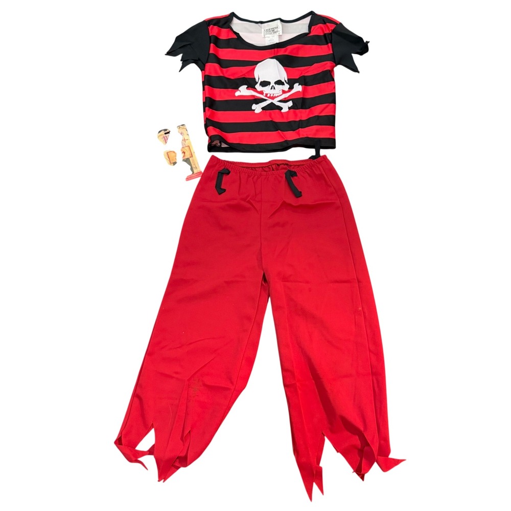 California Costumes Kids Hip Punk Pirate Costume Red Black Medium 8-10 00507